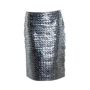 Bottega Veneta, Intrecciato laminated leather skirt